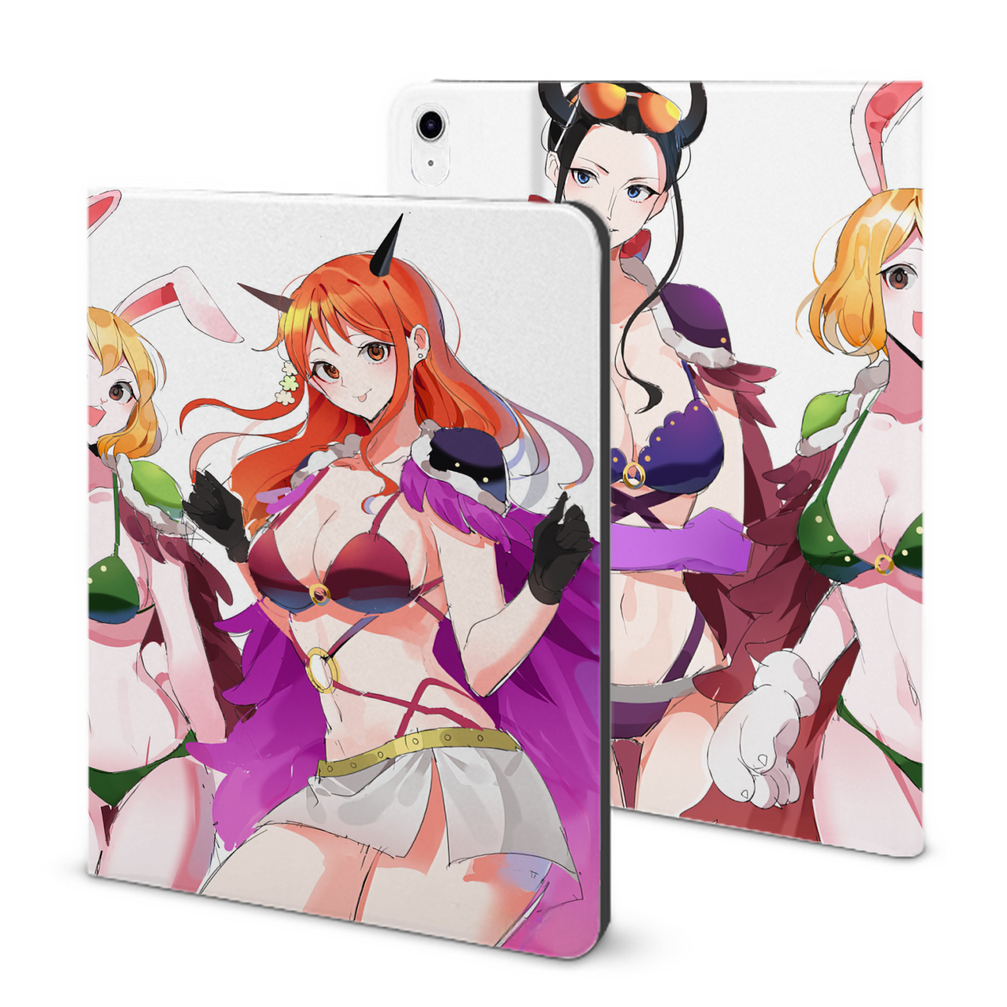 （画像用） ワンピース ONE PIECE IPad ケース ブック型 PUレザー TPU 耐衝撃 軽量 薄型 ペン収納なし 全面保護 IPad 各モデル対応